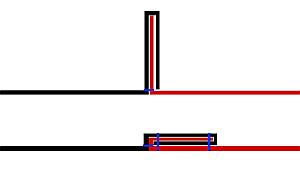 Schematische Darstellung Kappnaht